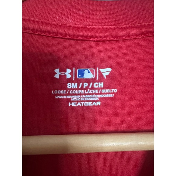 Under Armour Atlanta Braves Baseball Club T-Shirt Mens Small Red - Picture 2 of 4
